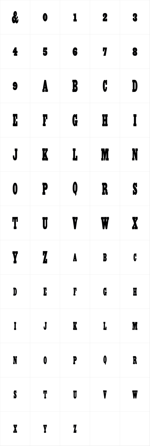 Antique X Condensed Complete