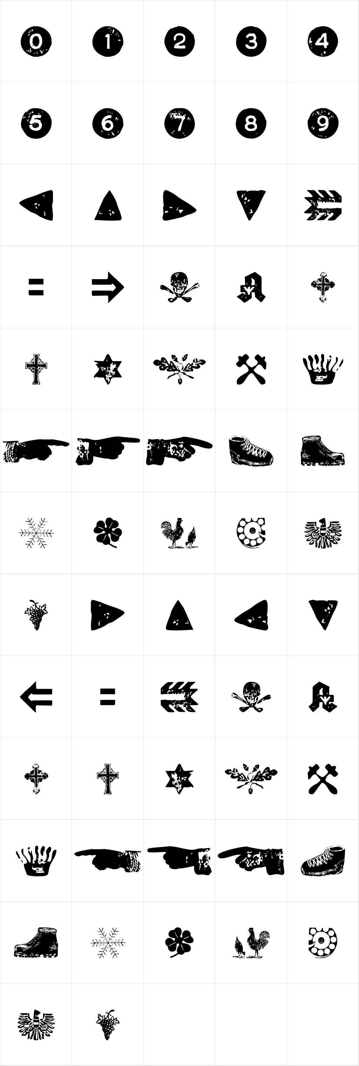 Letterpress Symbols Letterpress Symbols