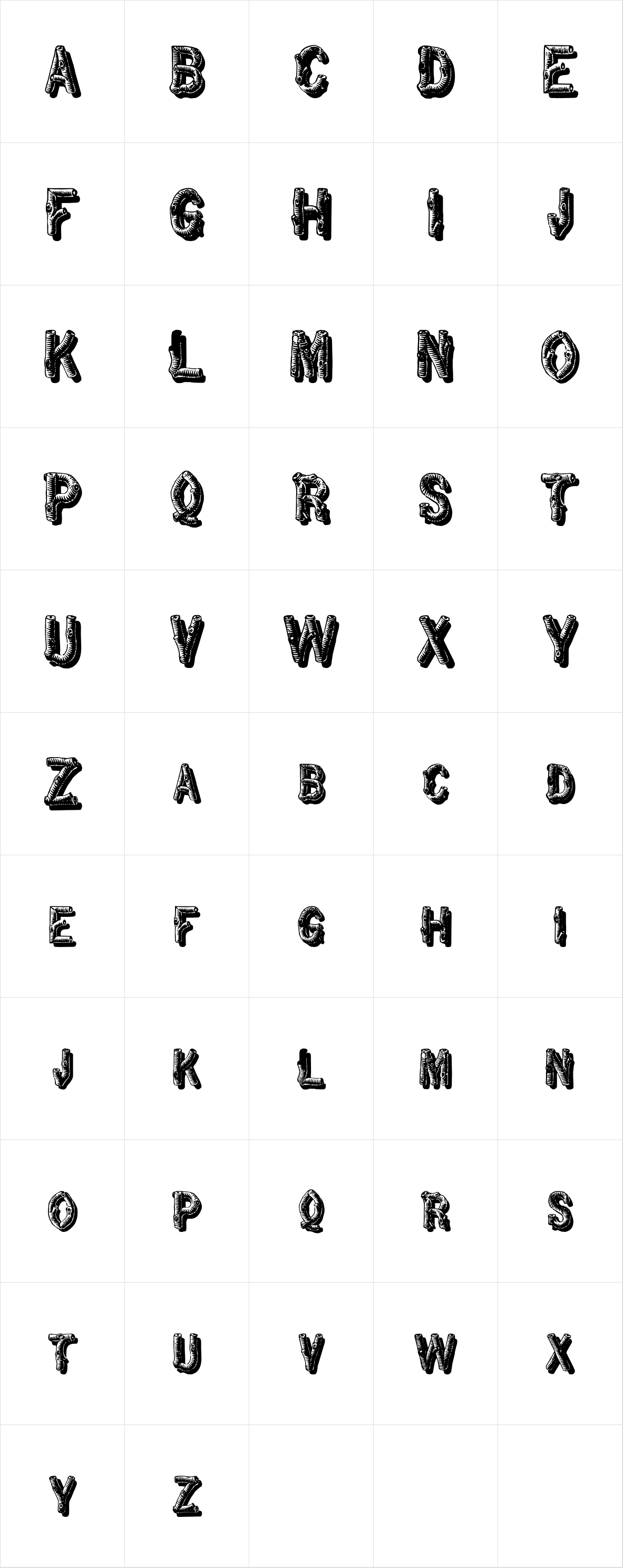 Wood Font Four Wood Font Four