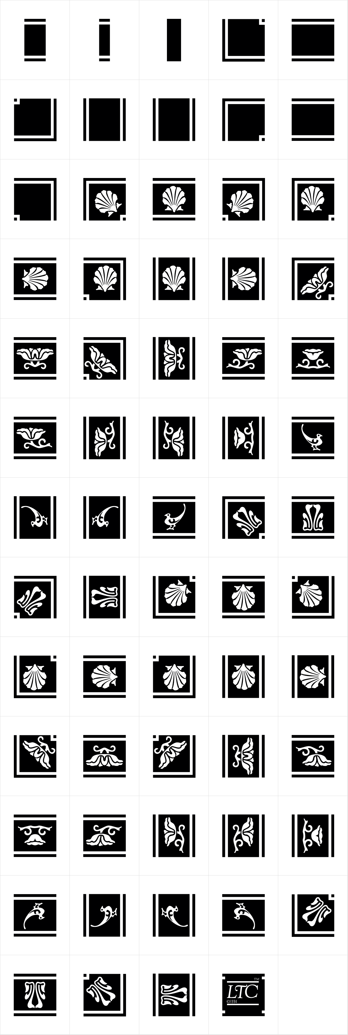 LTC Water Garden Ornaments A LTC Water Garden Ornaments A