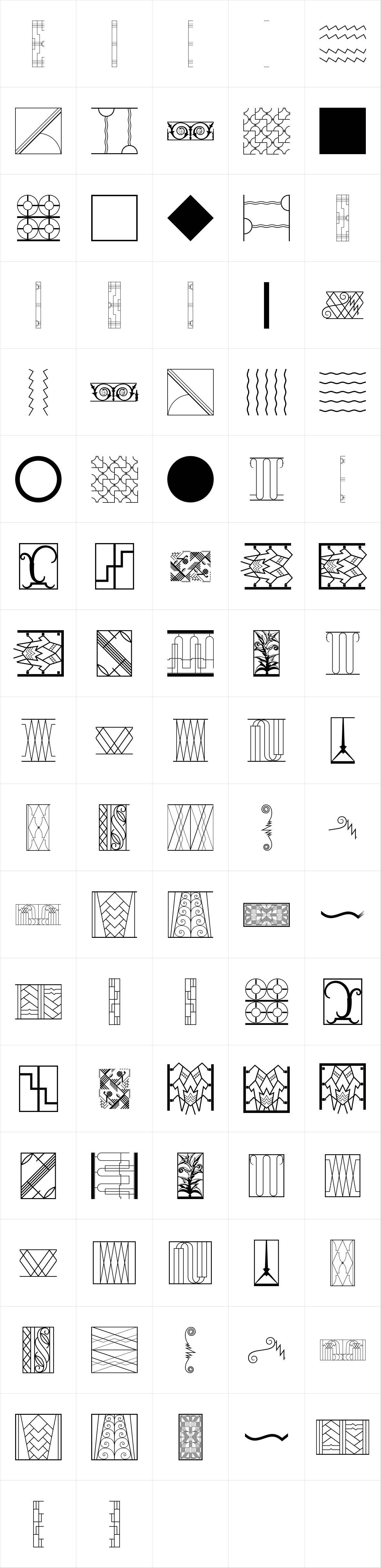 Ornamental Deco 2D Borders Ornamental Deco 2D Borders