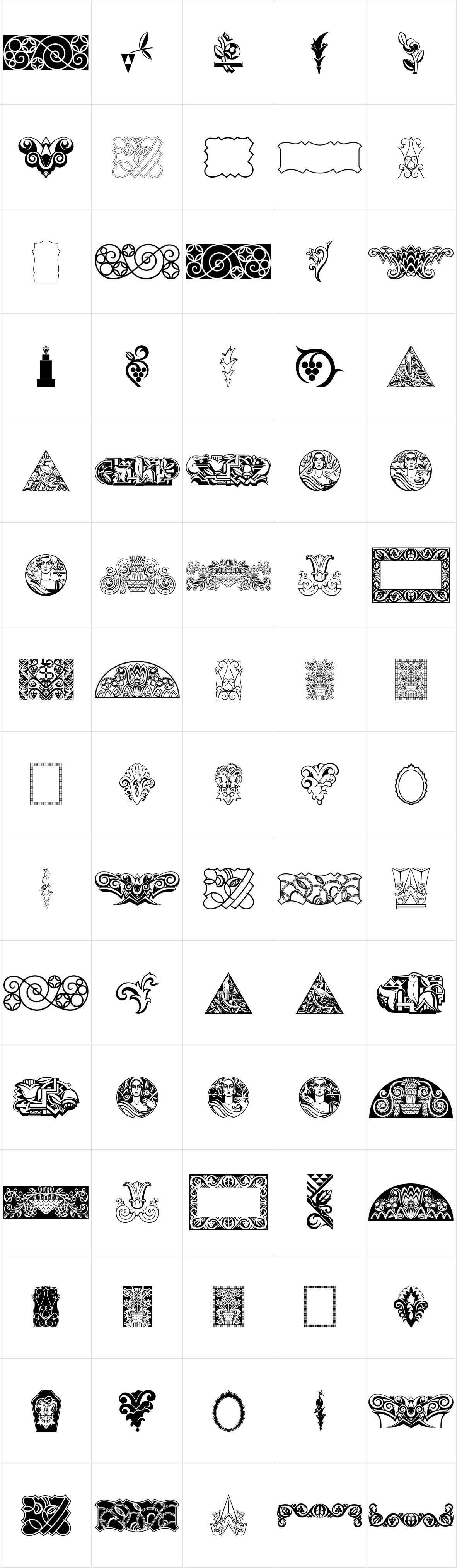 Ornamental Deco 2D Cameo Ornamental Deco 2D Cameo