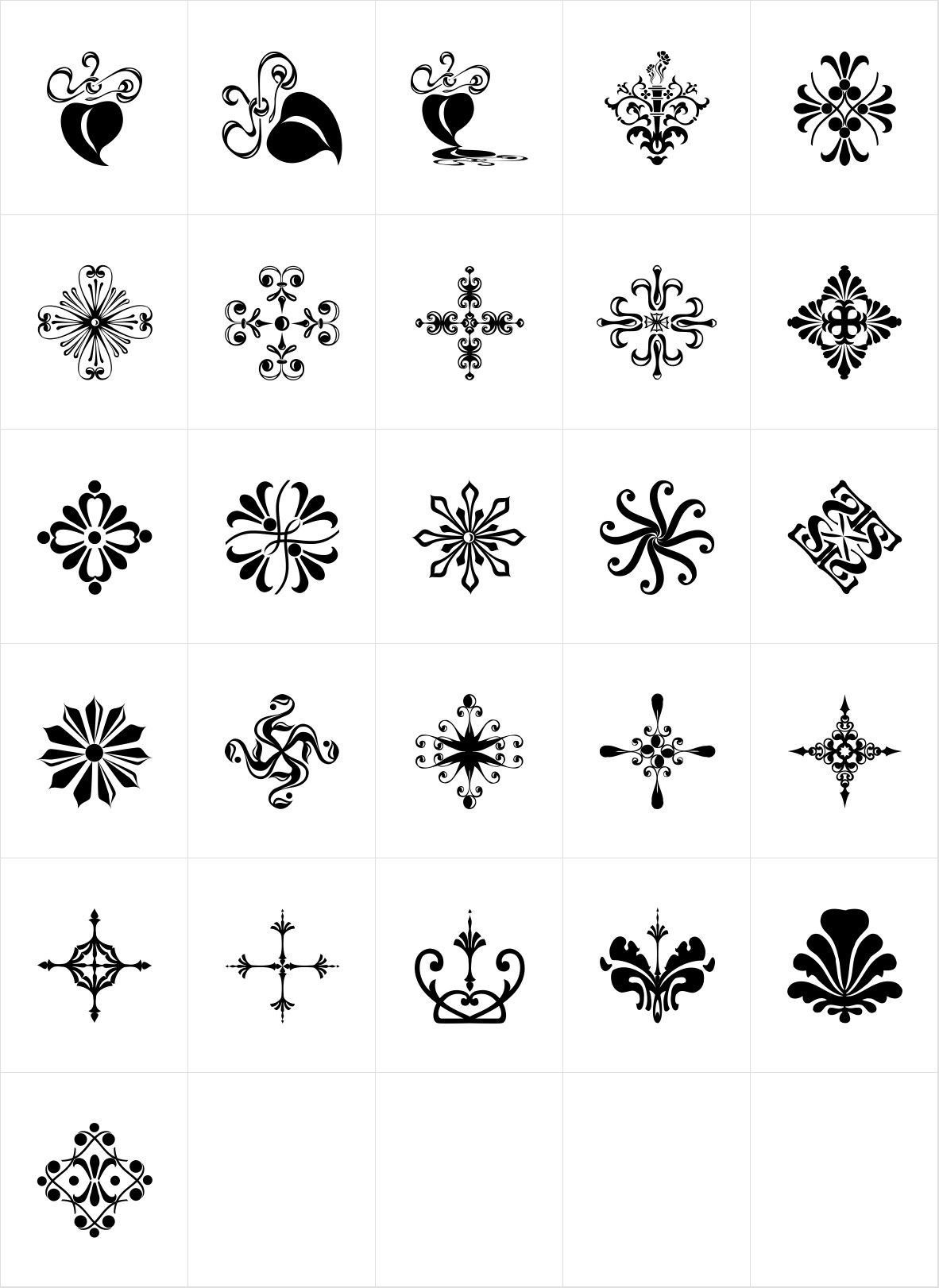 Polytype Ornaments One Polytype Ornaments One