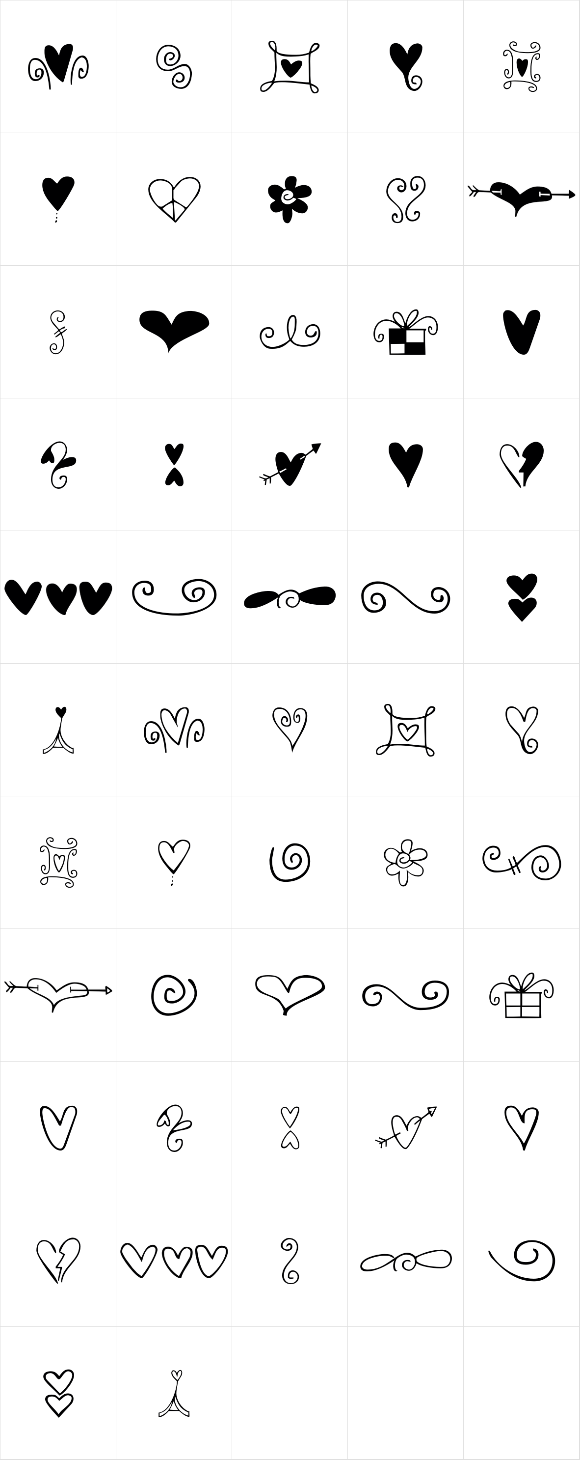 Hearts and Swirls Hearts and Swirls
