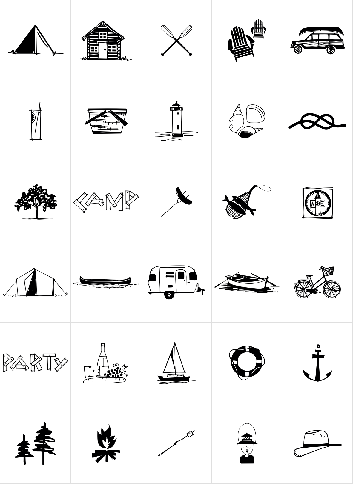 Lake Vacation Doodles Lake Vacation Doodles