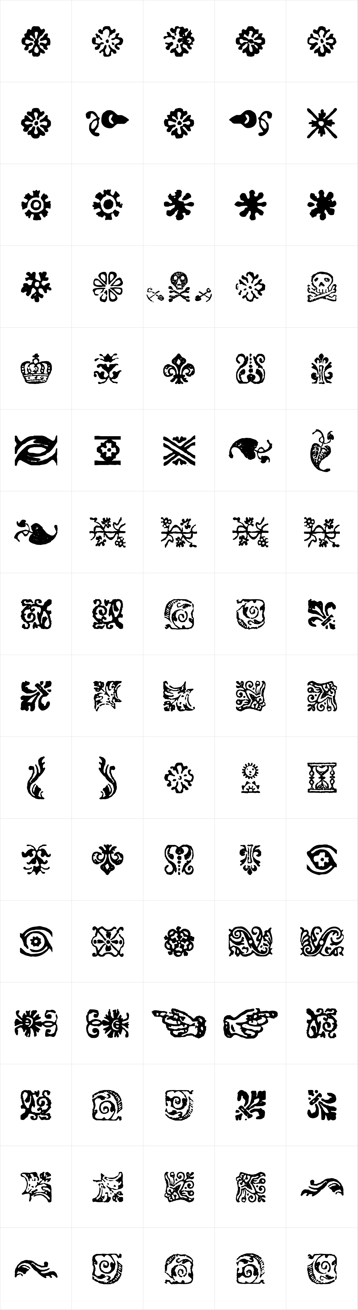 P22 Franklin Caslon Ornaments P22 Franklin Caslon Ornaments