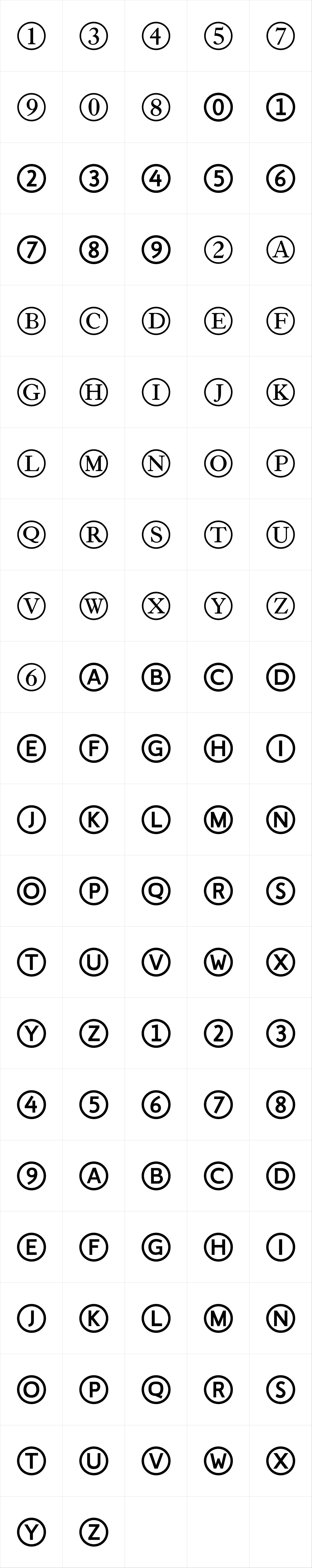 LTC Circled Caps LTC Circled Caps