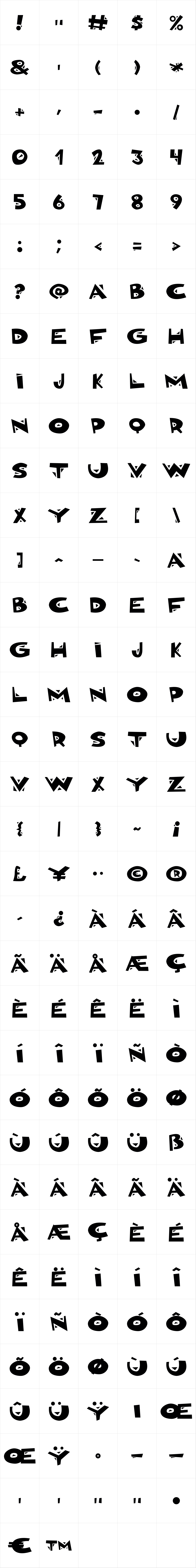 Bonkers OpenType