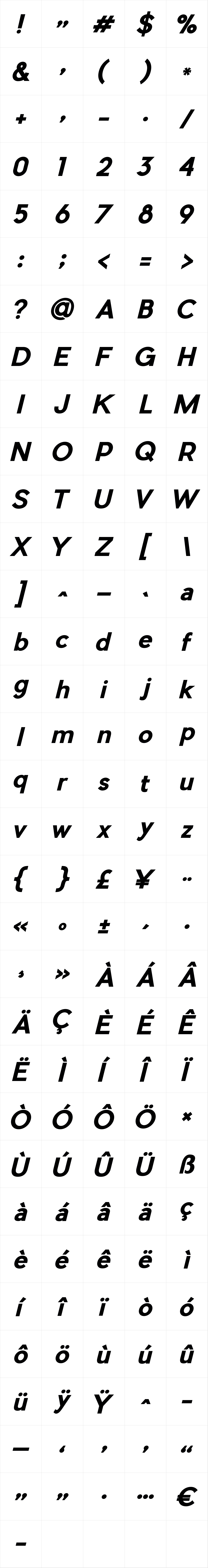 Pier Sans Bold Italic Pier Sans Bold Italic