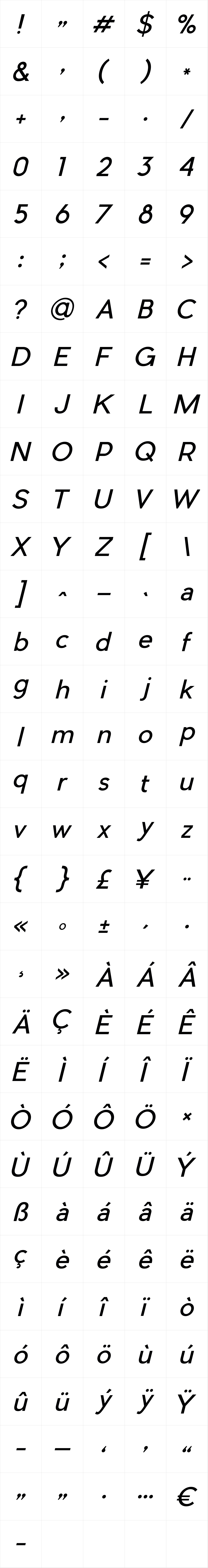 Pier Sans Italic Pier Sans Italic