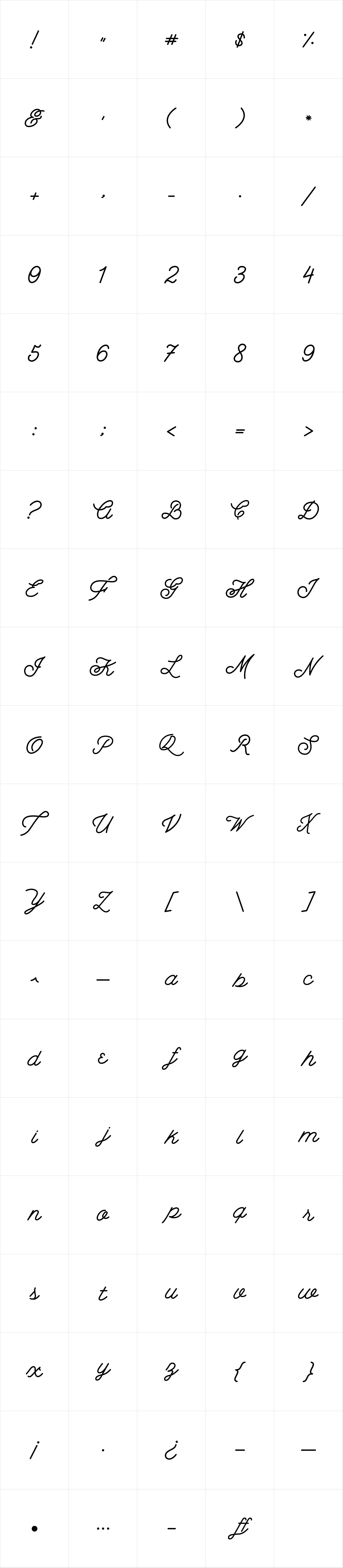 Growler Script OpenType