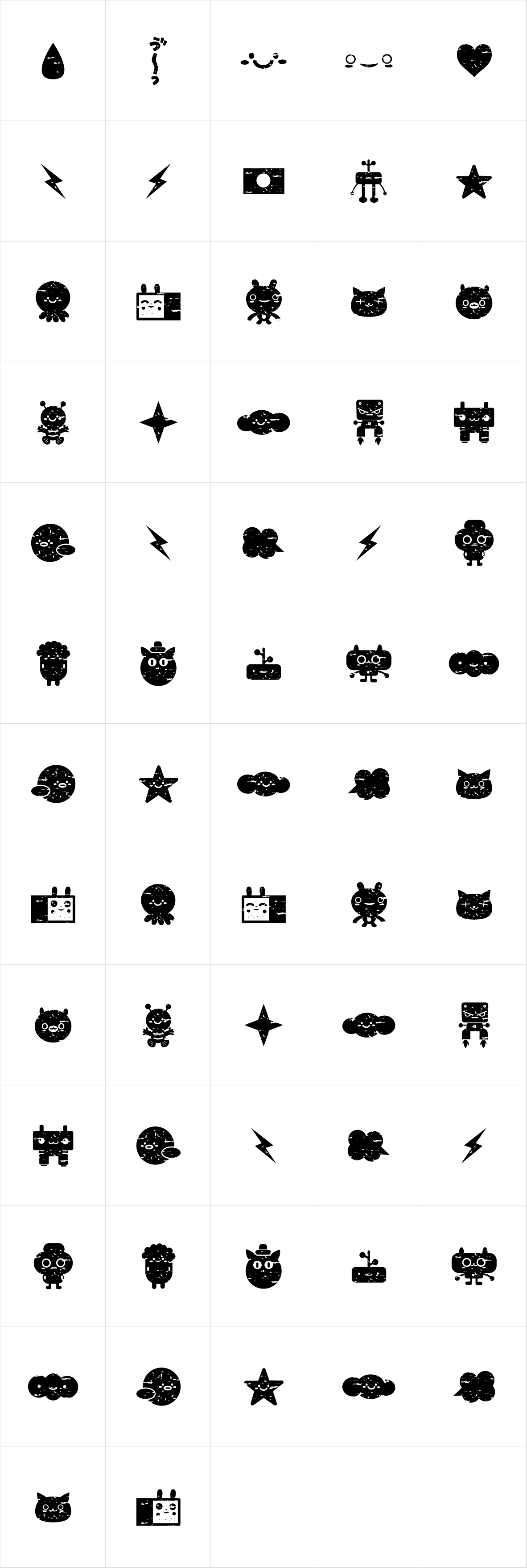 La Mona Pro Dingbat Kawaii Rough La Mona Pro Dingbat Kawaii Rough