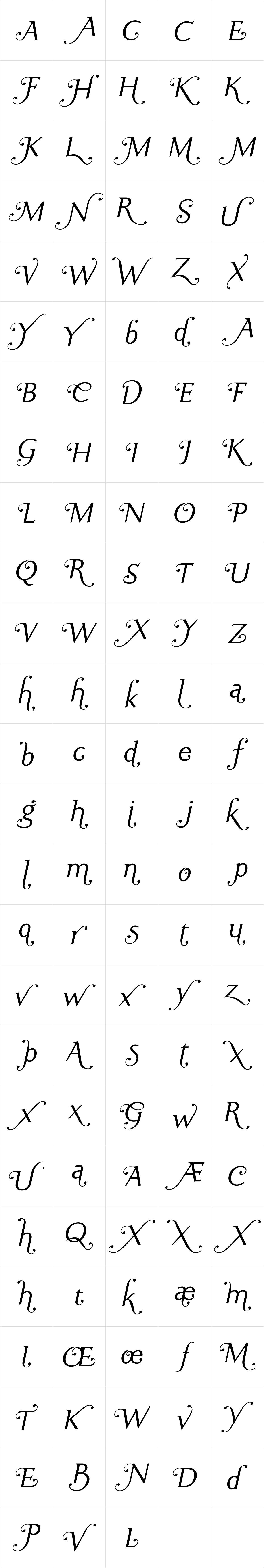 Ela Swashes Light Italic Ela Swashes Light Italic
