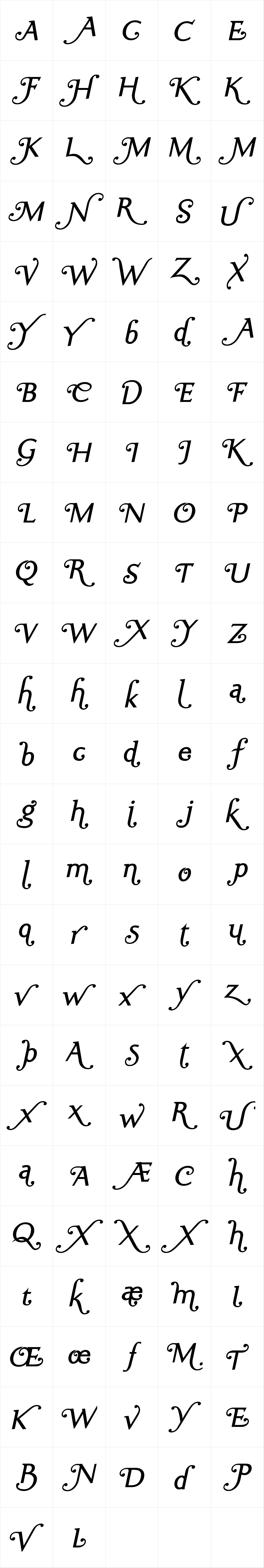 Ela Swashes Plain Italic Ela Swashes Plain Italic