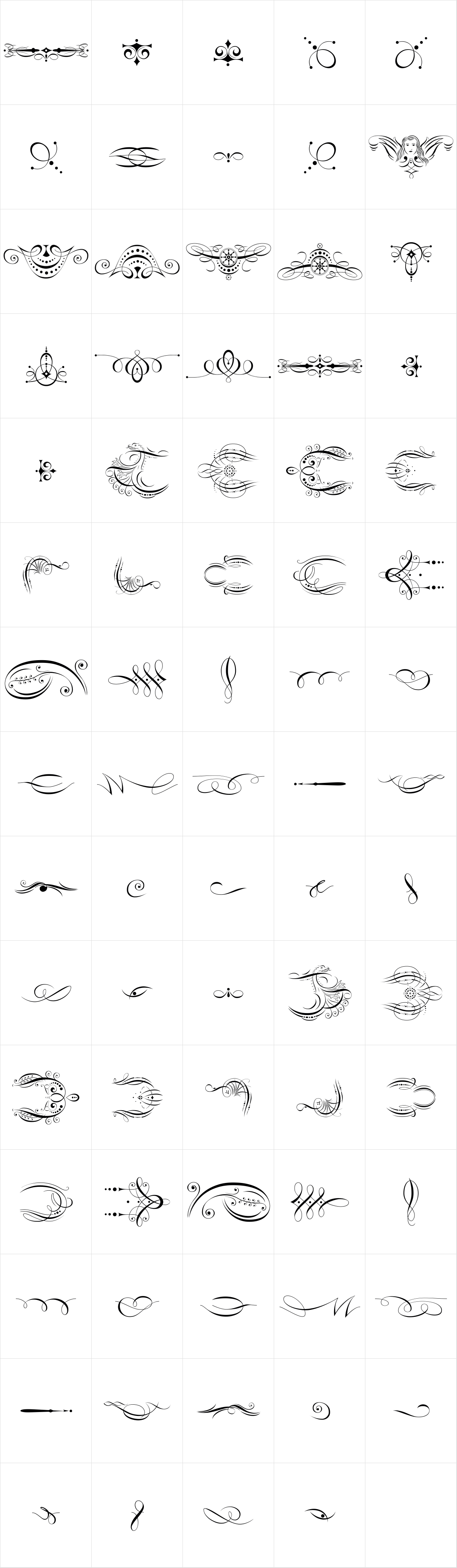 Flourishes A Flourishes A