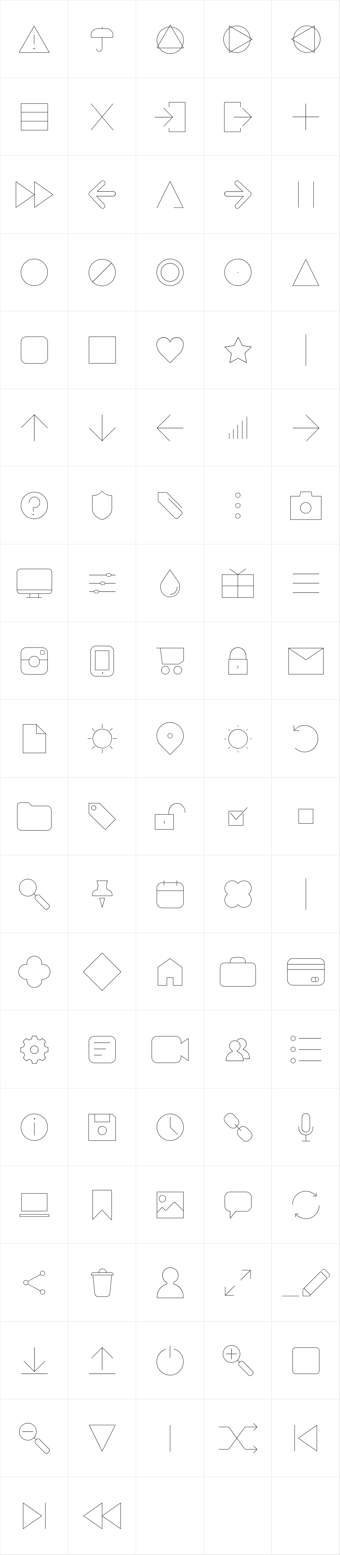 Antipasto Icons Hairline Antipasto Icons Hairline