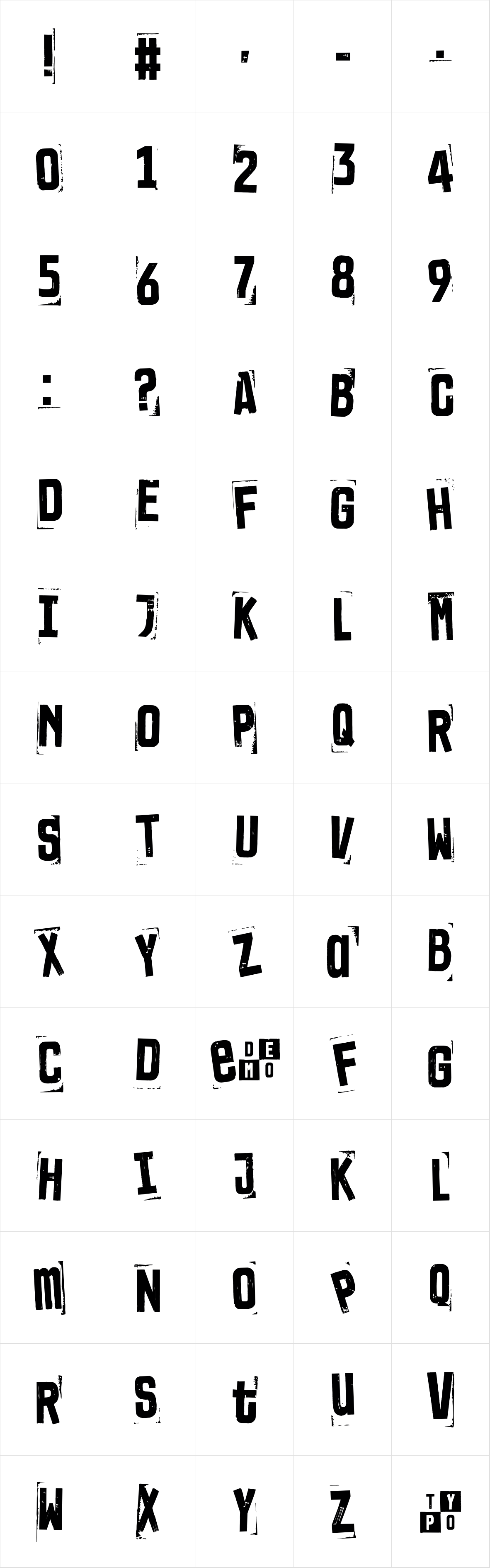 Brush Poster Grotesk Misprint DEMO Brush Poster Grotesk Misprint DEMO
