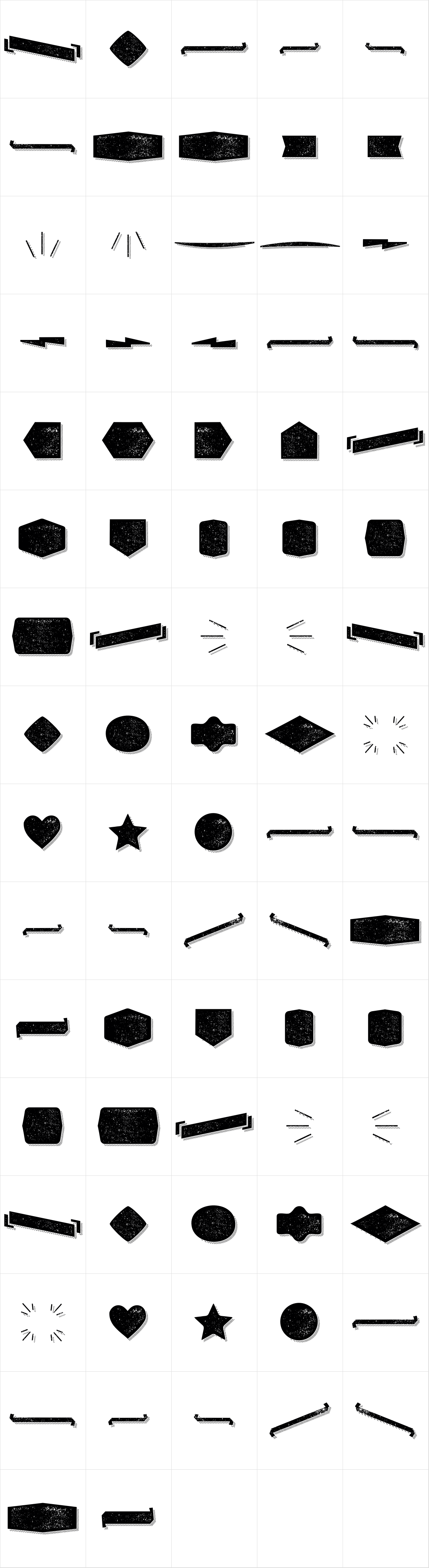 Alquitran Pro Dingbat Shape Rough Shadow Line Alquitran Pro Dingbat Shape Rough Shadow Line