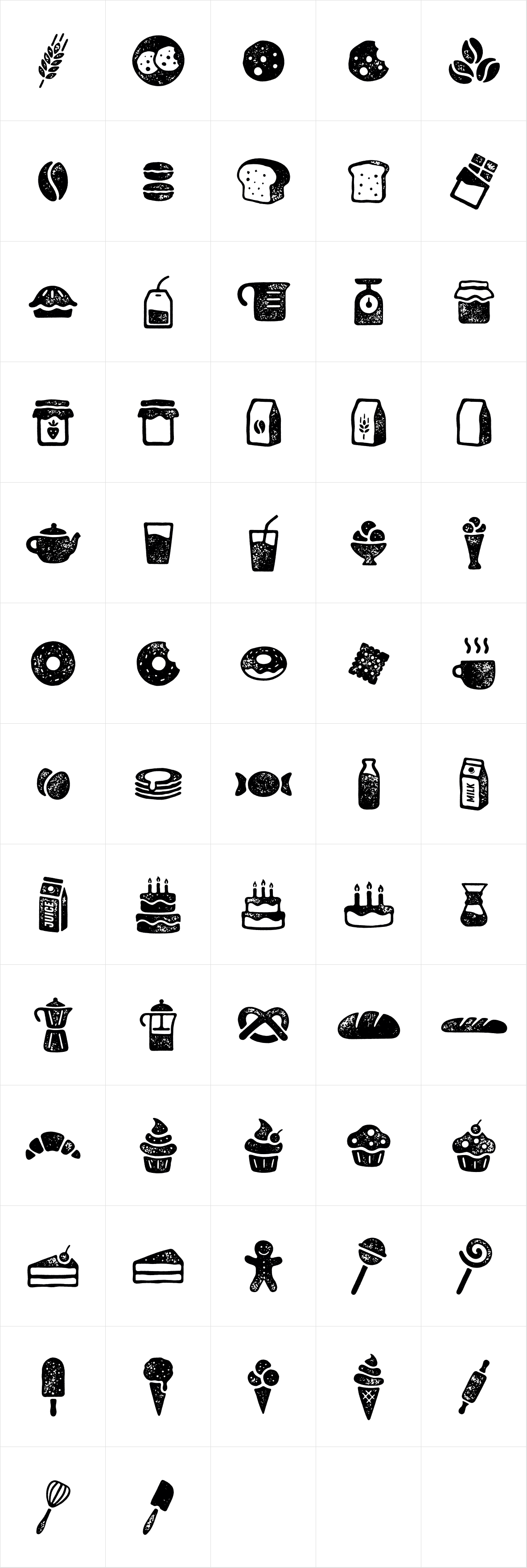 Zing Goodies Bakery Icons Grunge Zing Goodies Bakery Icons Grunge