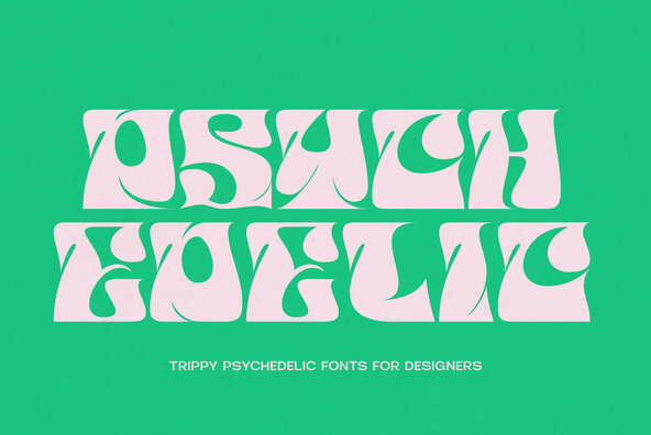 Trippy Psychedelic Fonts for Designers