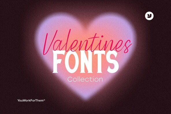 Heart Melting Fonts For Romantic Designs Collection
