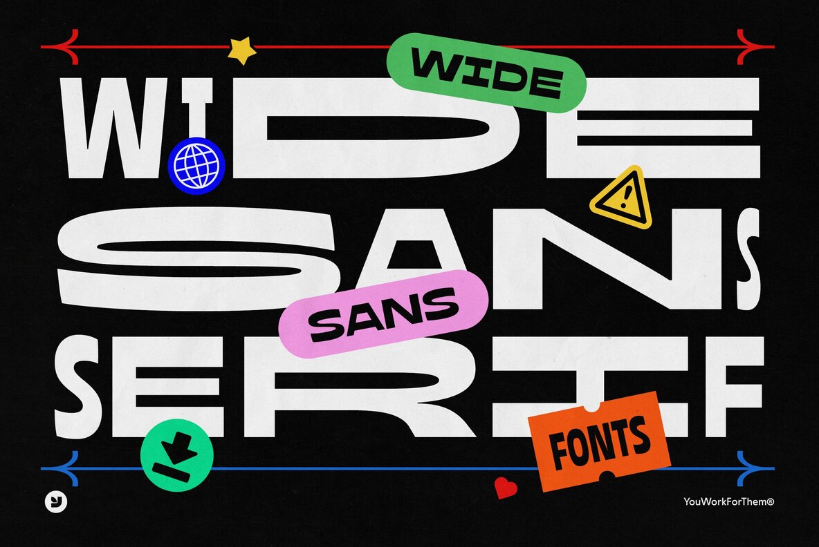 Wide Sans Serif Fonts Collection
