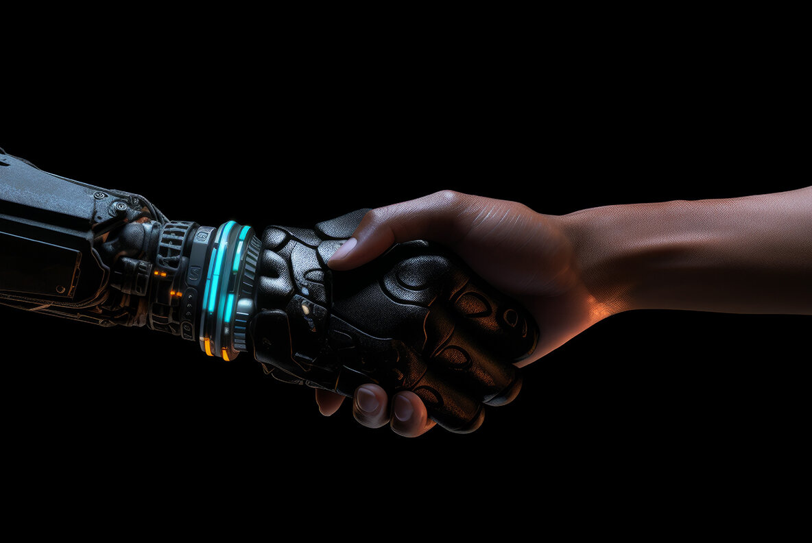 Robot and human handshake 6