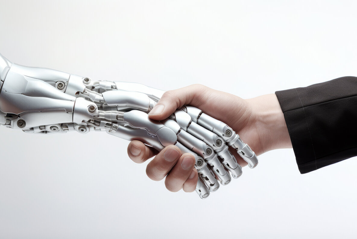 Robot and human handshake 7