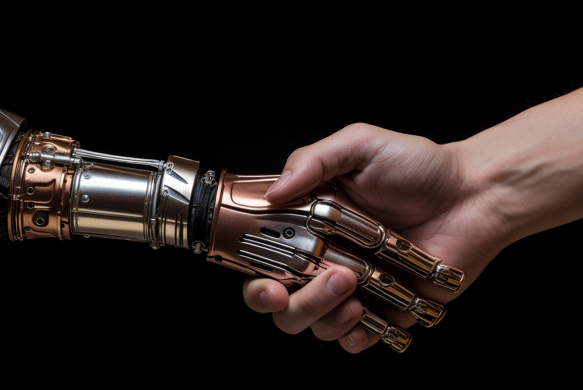 Robot and human handshake 8