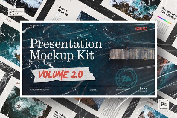 16x9 Presentation Mockup Kit Vol 2.0 Graphics - YouWorkForThem
