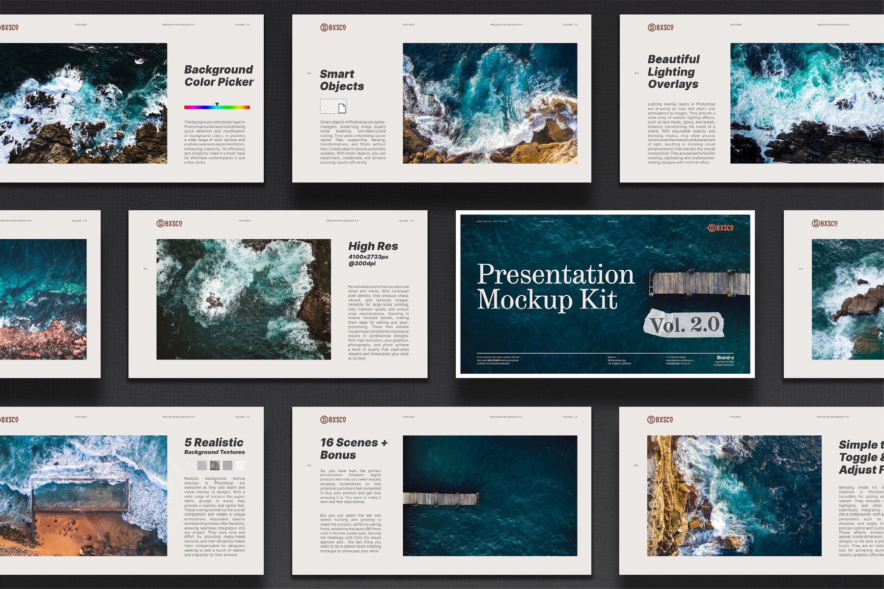 16x9 Presentation Mockup Kit Vol 2 0 9