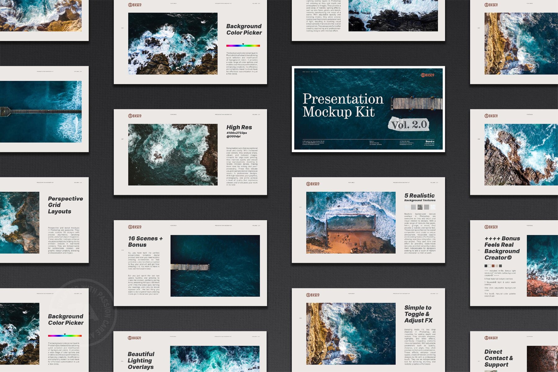 16x9 Presentation Mockup Kit Vol 2 0 12