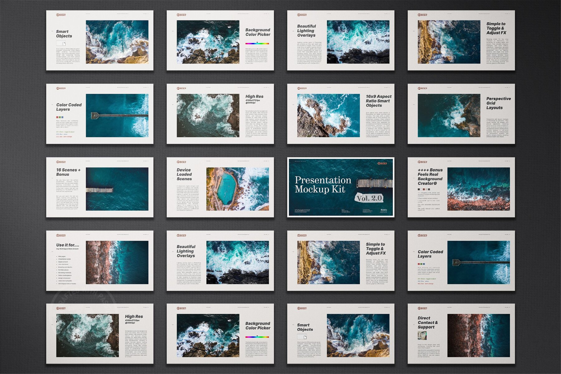 16x9 Presentation Mockup Kit Vol 2 0 13