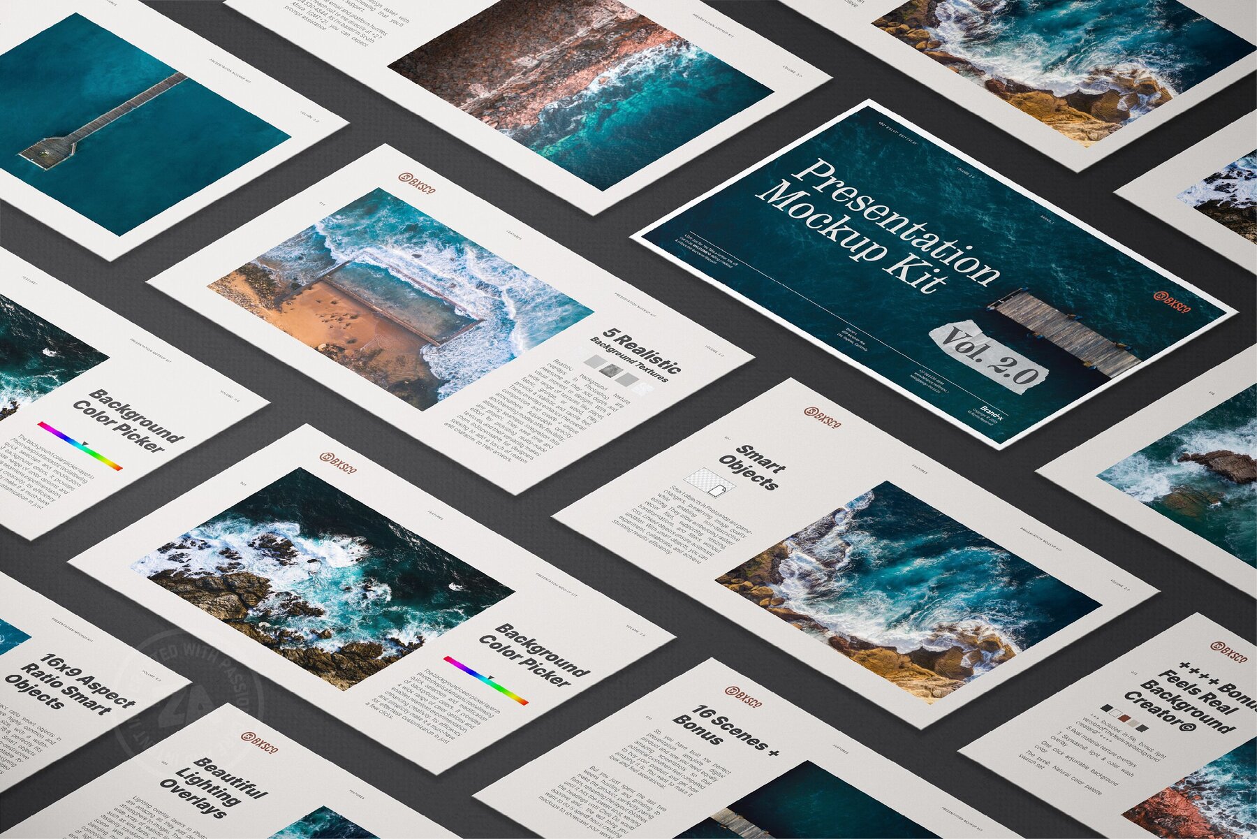 16x9 Presentation Mockup Kit Vol 2 0 16