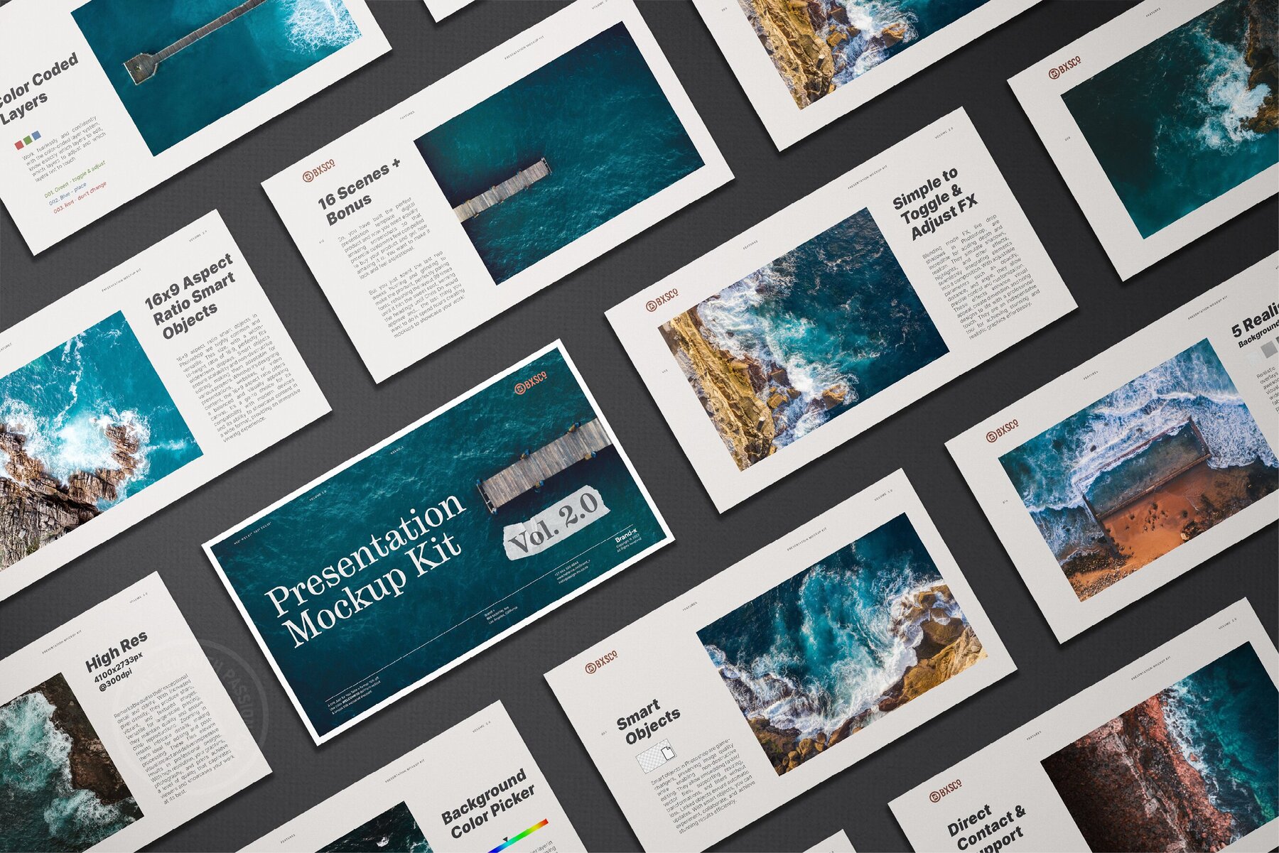 16x9 Presentation Mockup Kit Vol 2 0 18