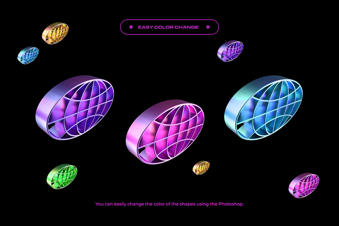 3D Y2K Objects Collection 4