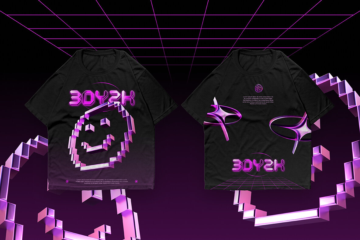 3D Y2K Objects Collection 8