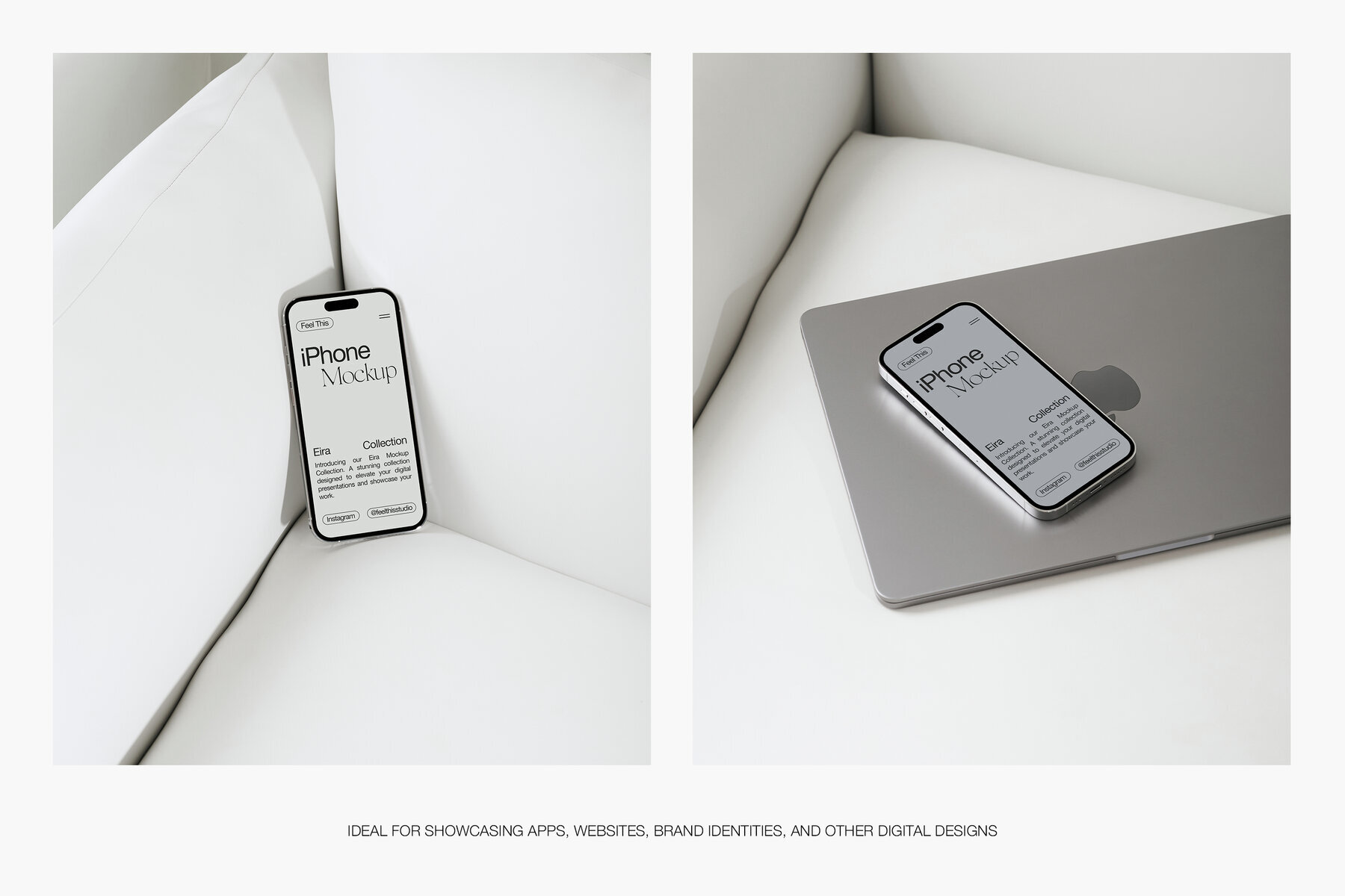 iPhone 14 Pro Silver Mockups 3