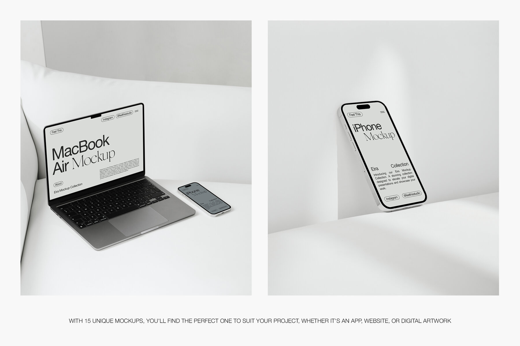 iPhone 14 Pro Silver Mockups 4