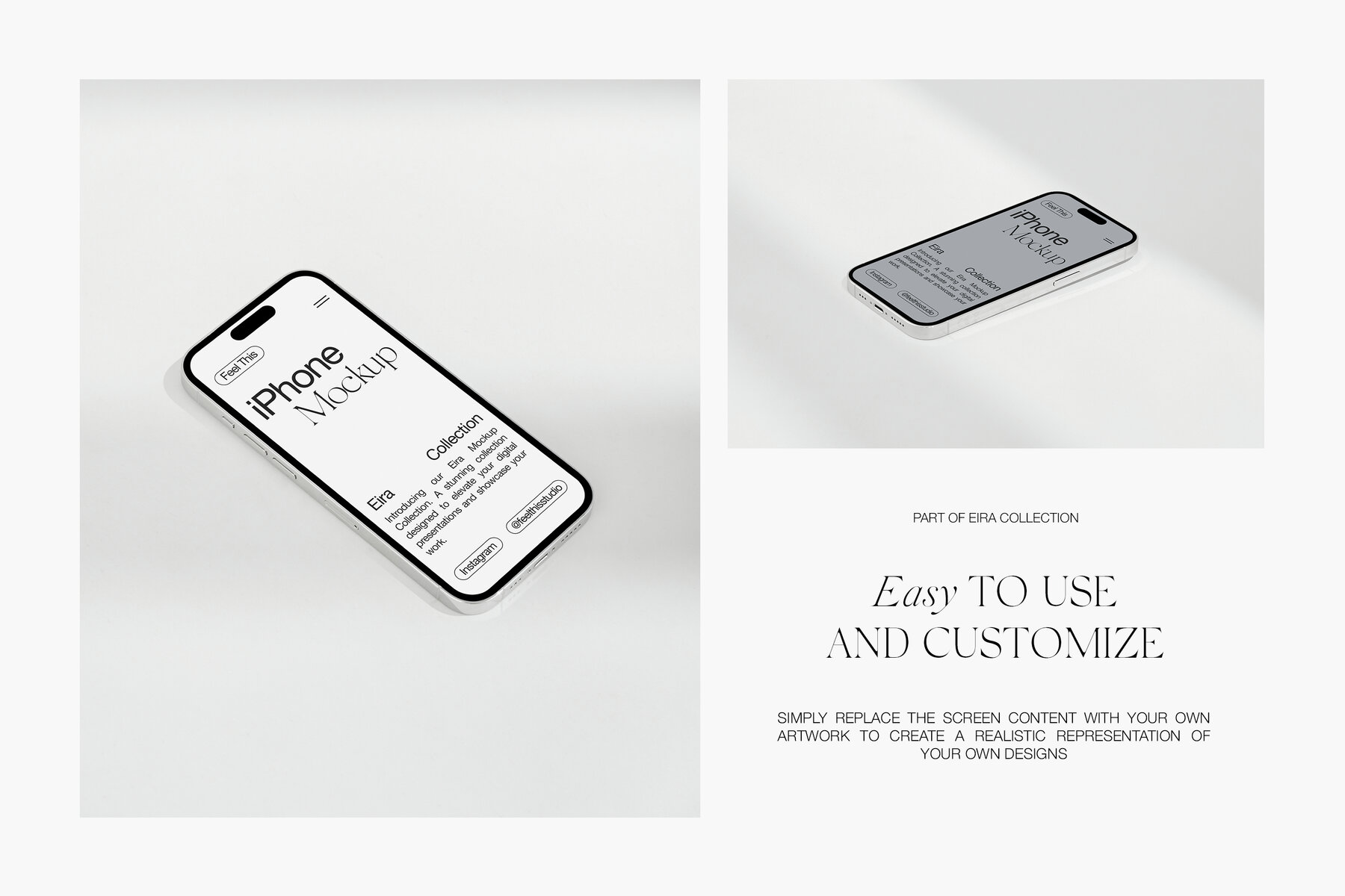 iPhone 14 Pro Silver Mockups 5