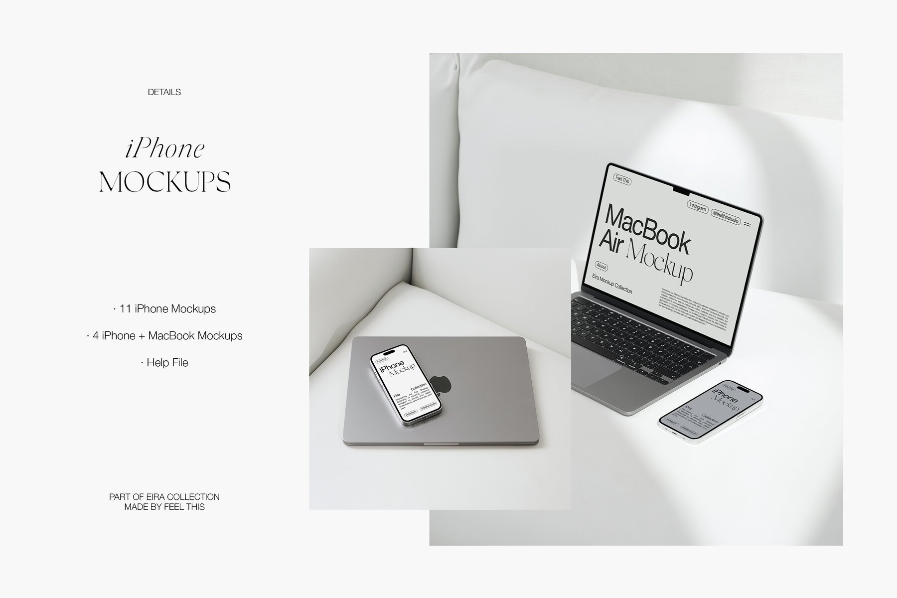 iPhone 14 Pro Silver Mockups 7