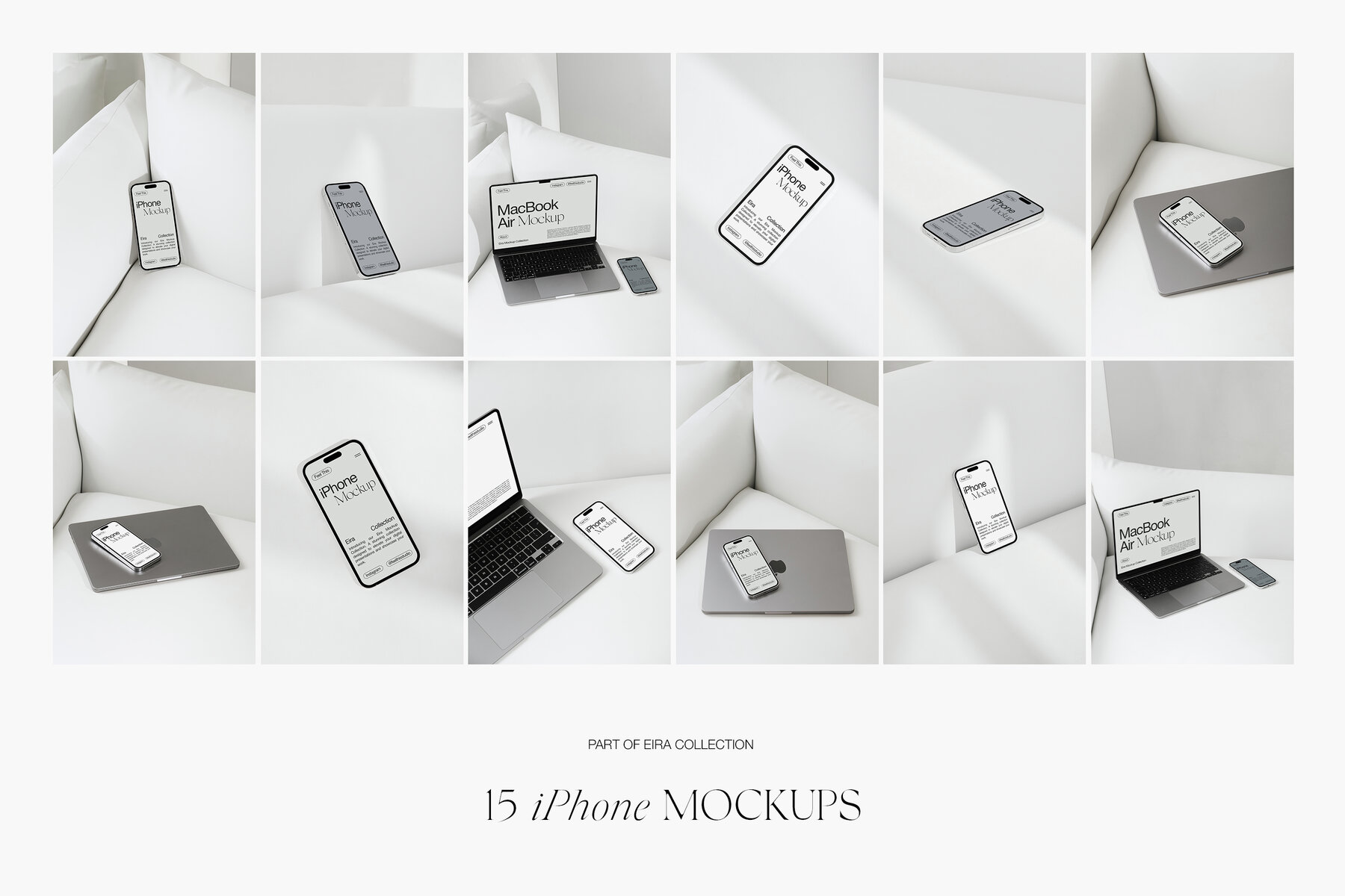 iPhone 14 Pro Silver Mockups 9