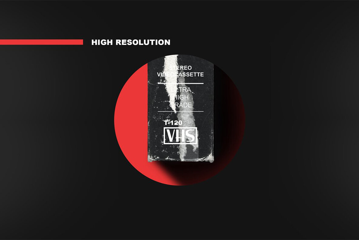 Old VHS Video Cassette Mockup Pack 6