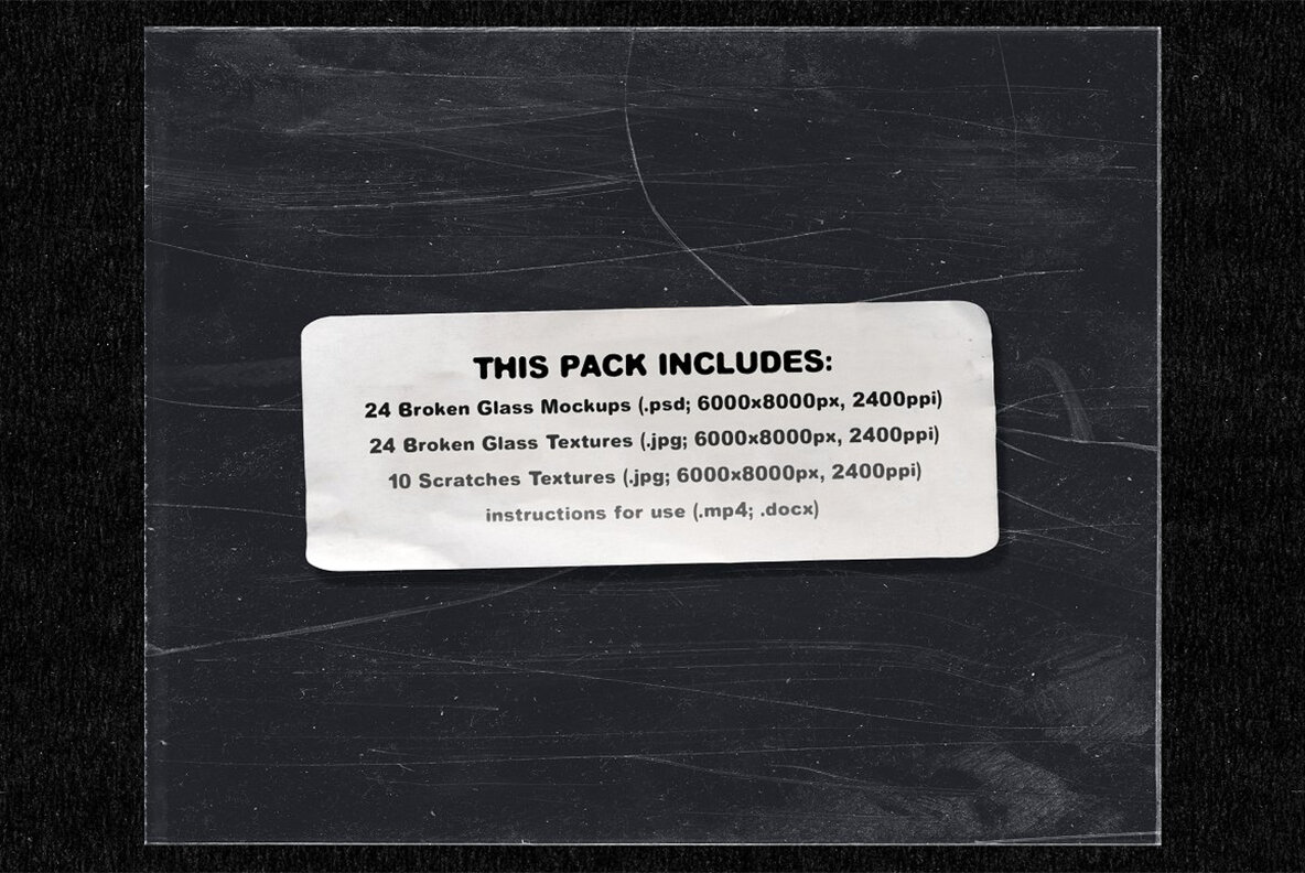 Broken Glass Mockups   Textures Pack 4