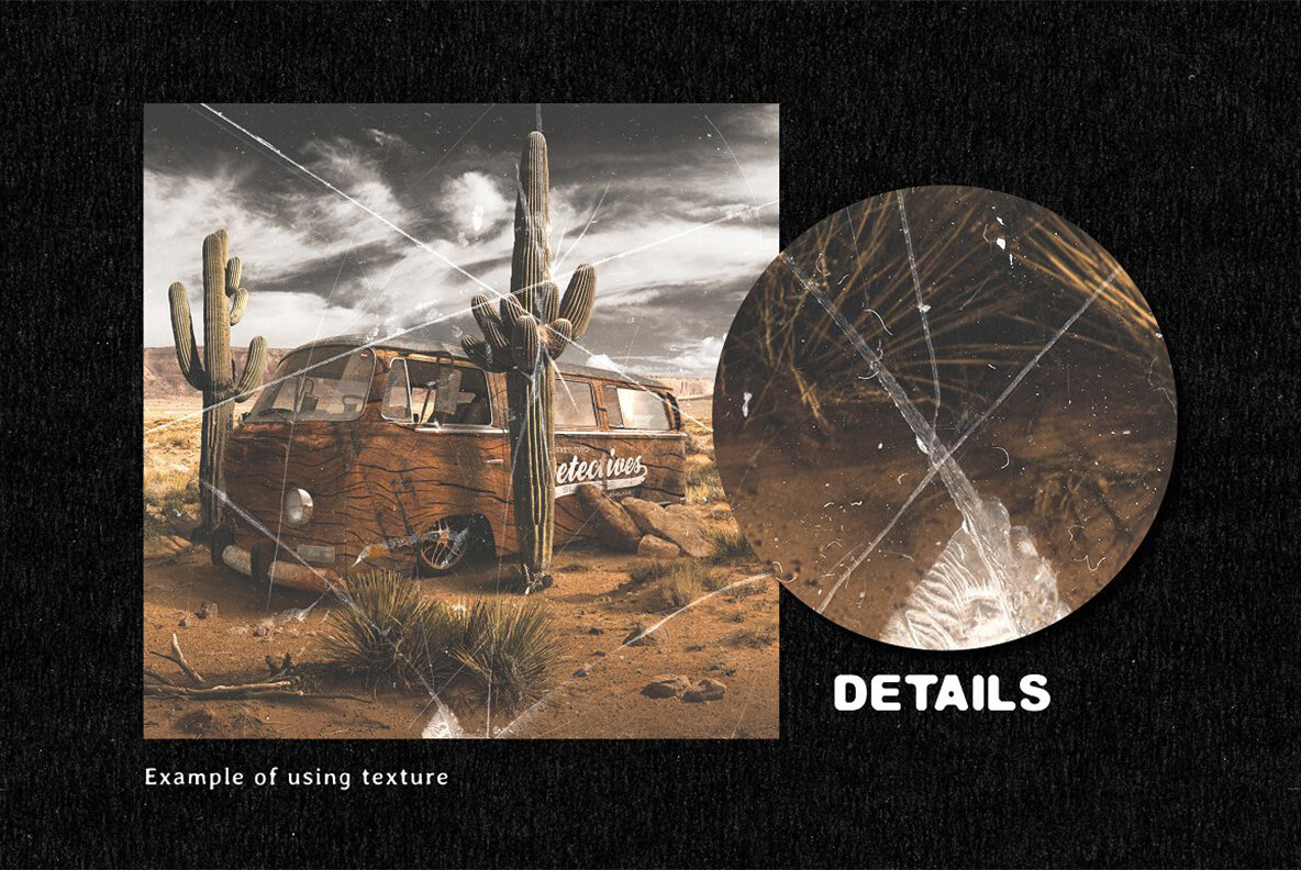 Broken Glass Mockups   Textures Pack 5