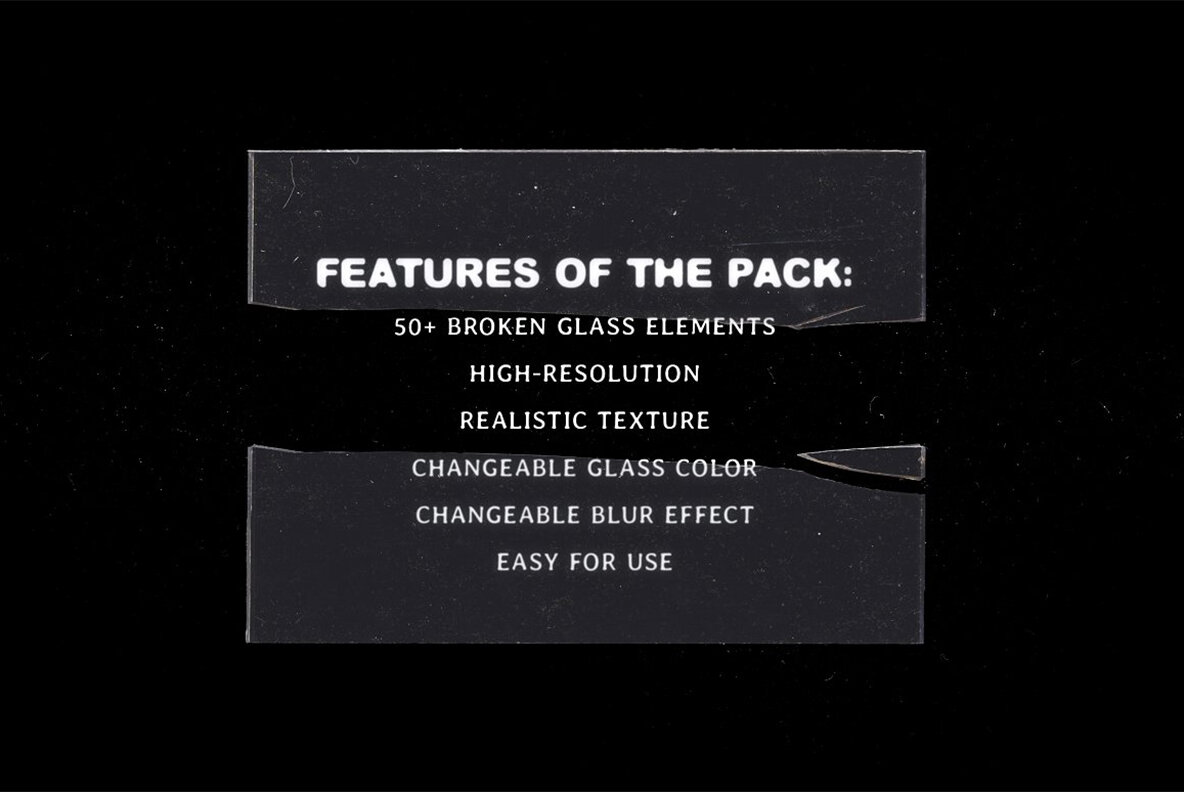 Broken Glass Mockups   Textures Pack 6