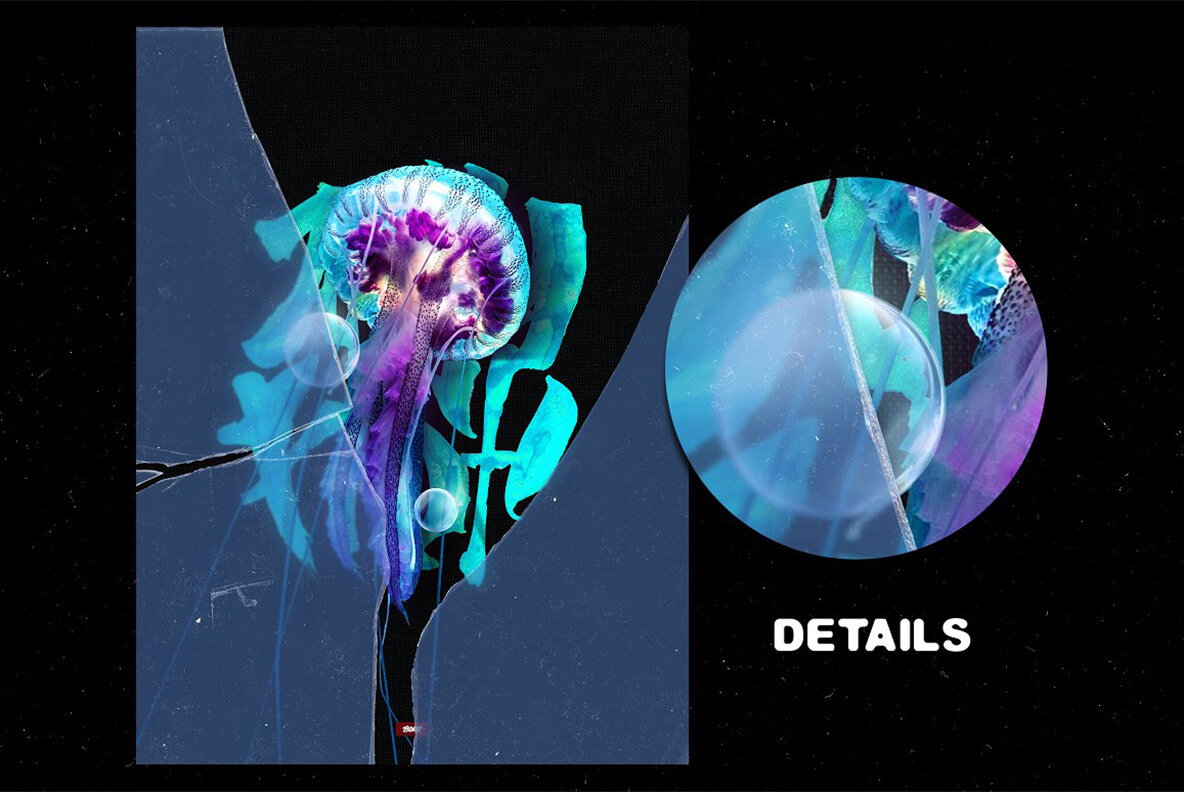 Broken Glass Mockups   Textures Pack 7