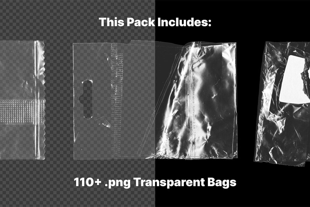 Plastic Bag Wrap PNG Texture Pack 2