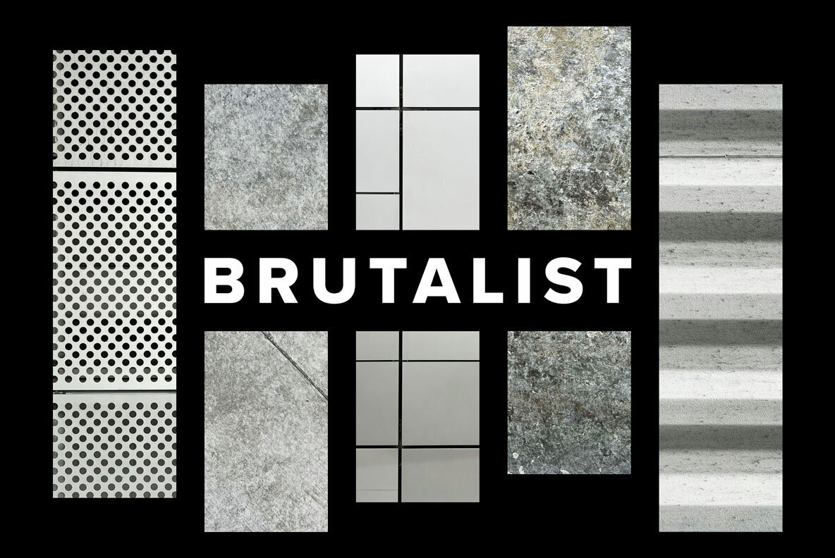 Brutalist Metal and Concrete Background Textures 1