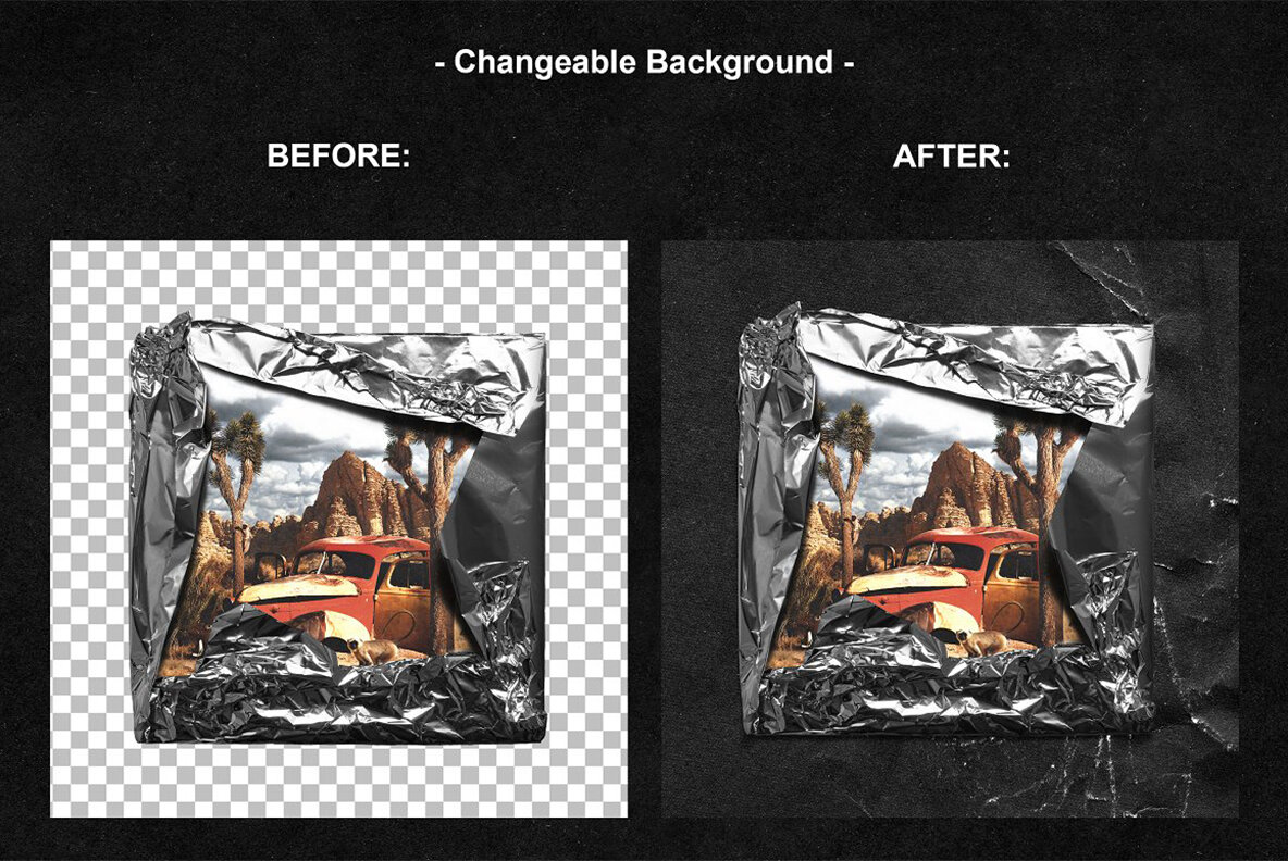 Metallic Wrap Mockup Pack 5